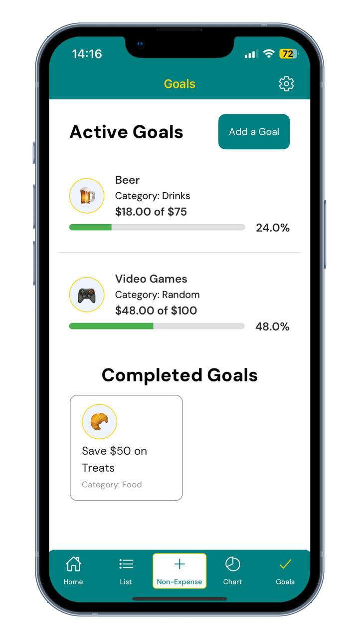 Goals Screenshot Goals