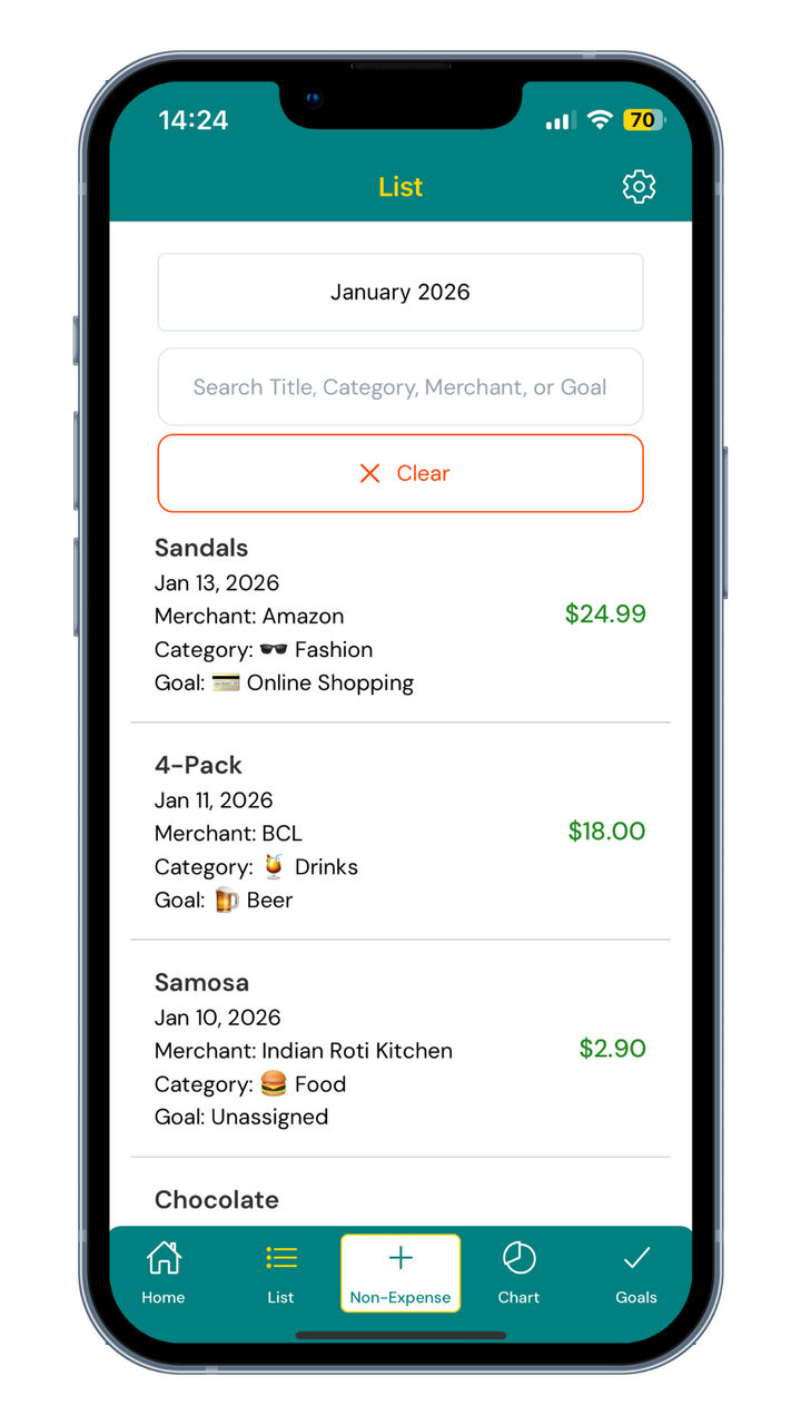 List Screenshot List
